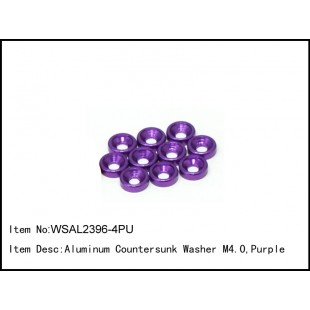 WSAL2396-4PU   Aluminum Countersunk Washer M4.0,Purple,10 pcs