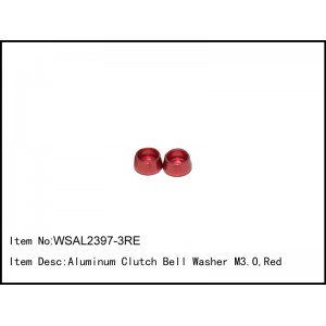 WSAL2397-3RE  Aluminum Clutch Bell Washer M3.0,Red,2 pcs
