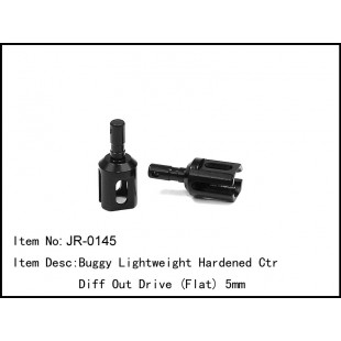 JR-0145  Buggy Lightweight Hardened Ctr Diff Out Drive (Flat) 5mm
