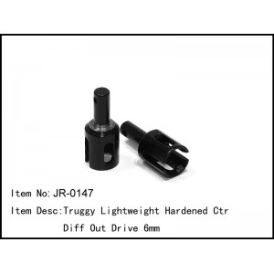 JR-0147  Truggy Lightweight Hardened Ctr Diff Out Drive 6mm