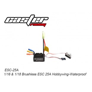 ESC-25A 1/16&1/18 Brushless ESC 25A Hobbywing-Waterproof